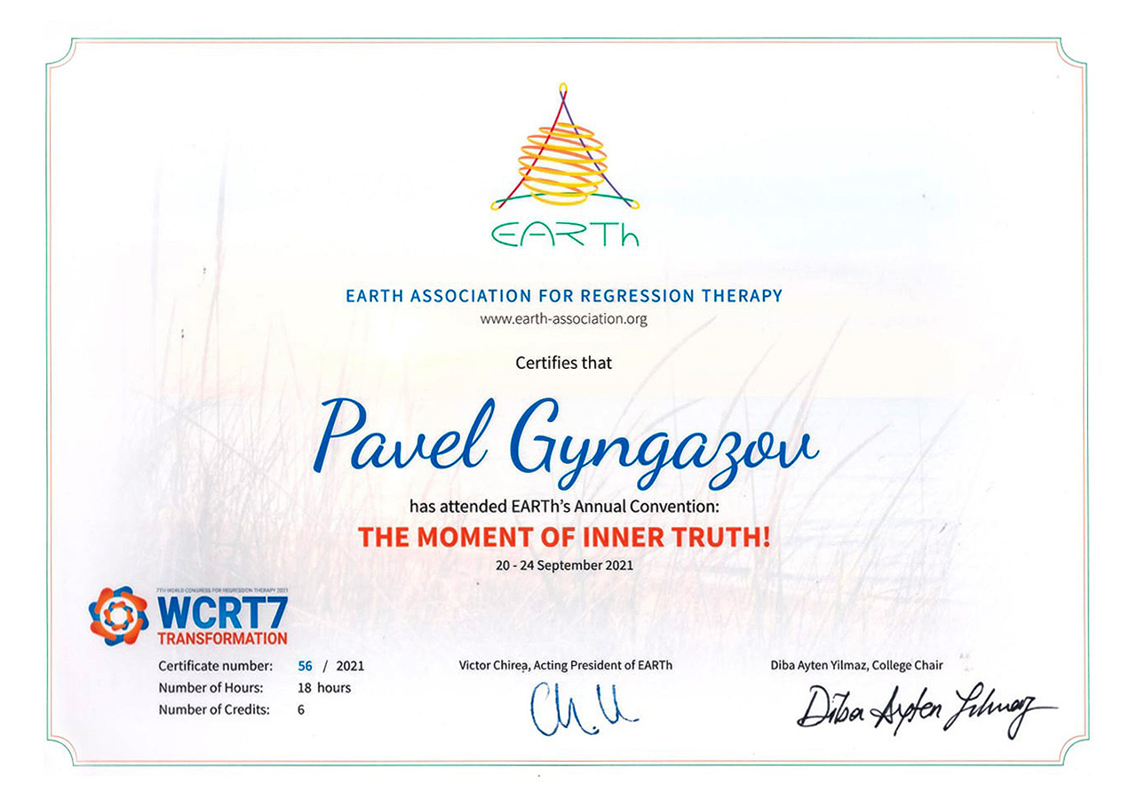  Сертификат докладчика WCRT 7, Нидерланды 